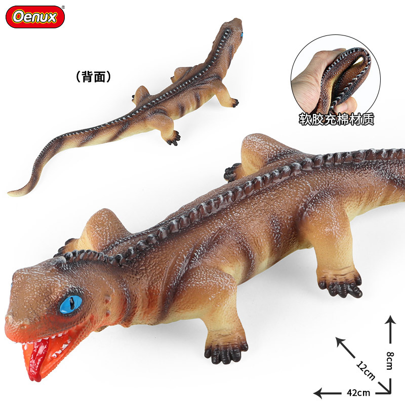 Yixingsheng子供用シミュレーションソフト接着剤トカゲ動物爬虫類モデルグリーンイグアナカメレオン認知ギフト - Product Image 5