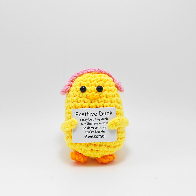 Tarjeta p de auriculares rosa pato amarillo