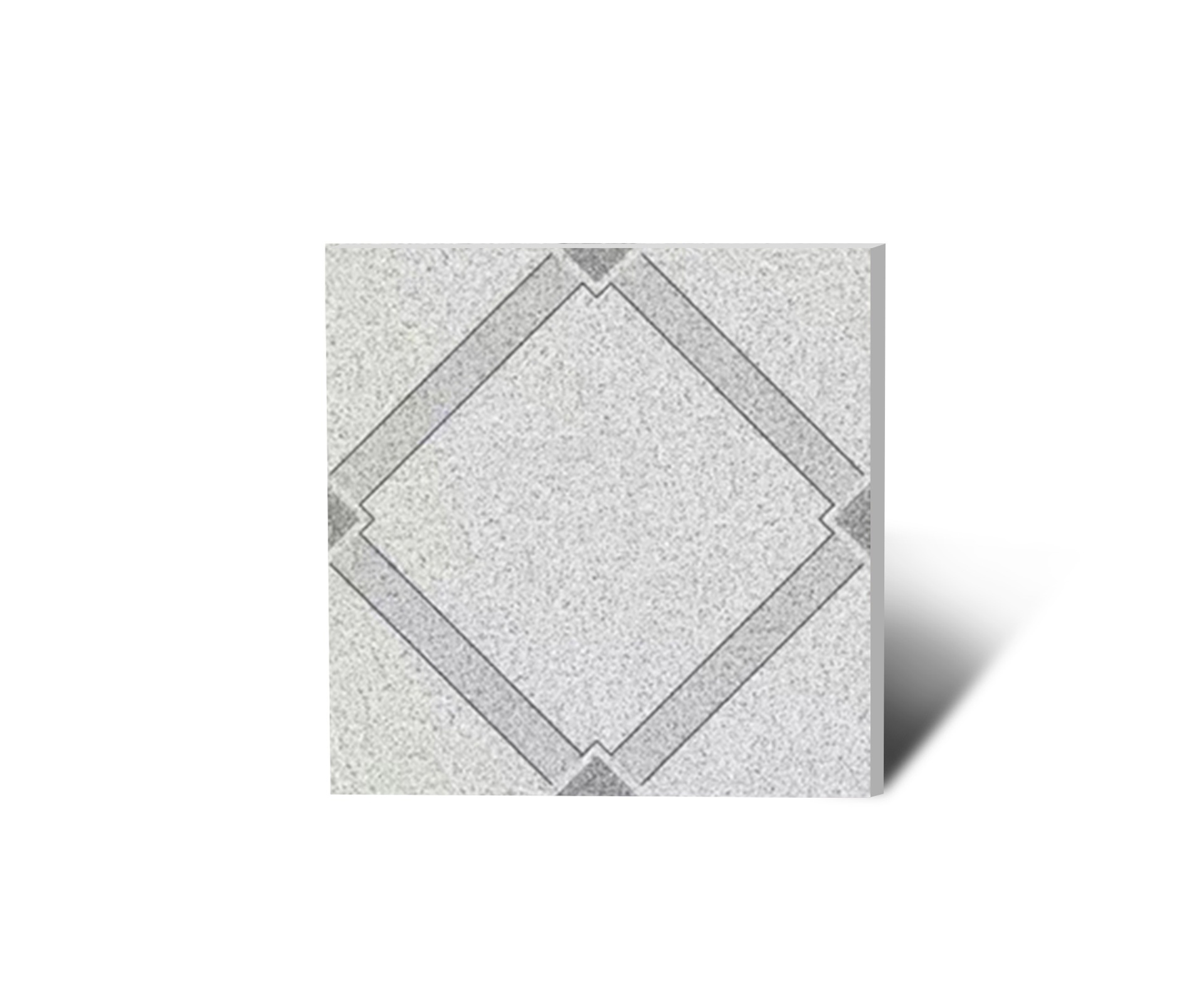 Rombo bianco canapa grigio