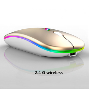 Ratón inalámbrico BT RGB, Mouse recargable silencioso, ergonómico, LED, retroiluminado óptico USB para ordenador portátil y PC - Product Image 6