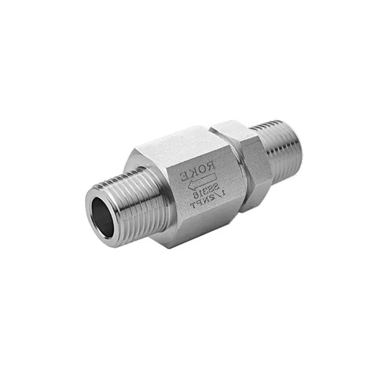 1/2 "NPT Rosca Macho Não Retorno Válvula De Retenção Em Aço Inoxidável