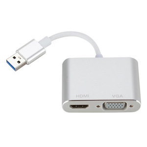 Wholesale 1080P <strong>USB</strong> 3.0 to <strong>HDMI</strong> <strong>VGA</strong> Adapter 2 in 1 <strong>USB</strong> Hub with <strong>HDMI</strong> and <strong>VGA</strong> for PC Monitors <strong>HDMI</strong> and Project - Product Image 6