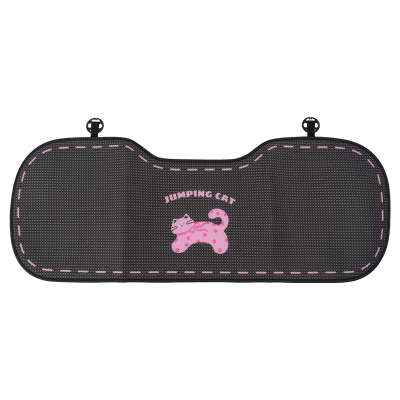 Coussin de siège pour chat à pois en nid d'abeille, siège arrière noir