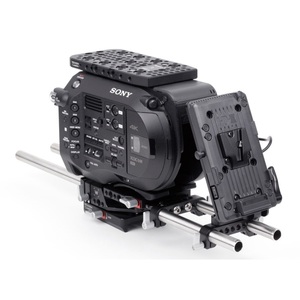 FS5/FS7/EVA1 WC kamera aksesuarları için DC konnektörü ile v-montaj plakası - Product Image 2