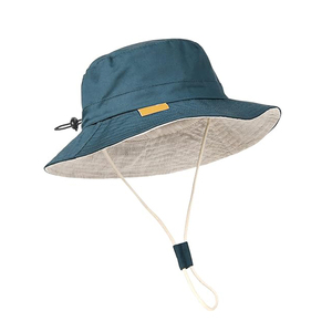 Nueva moda elasticidad controlable al aire libre cuerda tela logotipo personalizado protección solar verano playa varios colores sombreros de cubo - Product Image 6