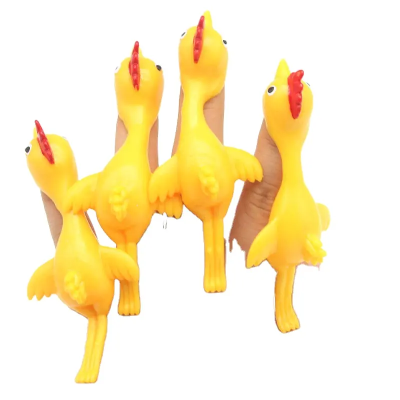 Hot Chick dính giải nén đồ chơi catapult khởi động gà tây gà đàn hồi bay ngón tay Chim Vui vẻ Súng cao su gà bên ủng hộ