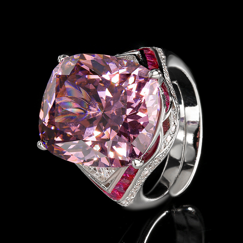 Bague rose séchée, taille ajustable
