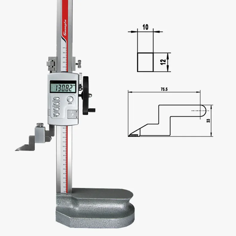 Calibrador de altura de Dial Vernier de precisión Calibrador de altura digital 0-300mm 0-500mm 0-600mm