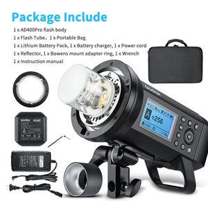 GODOX AD400 Pro WITSTRO All-in-one Li-ON แบตเตอรี่ TL hss แบบชาร์จไฟได้และแท่นวางแฟลชสตูดิโอถ่ายภาพกลางแจ้ง - Product Image 3