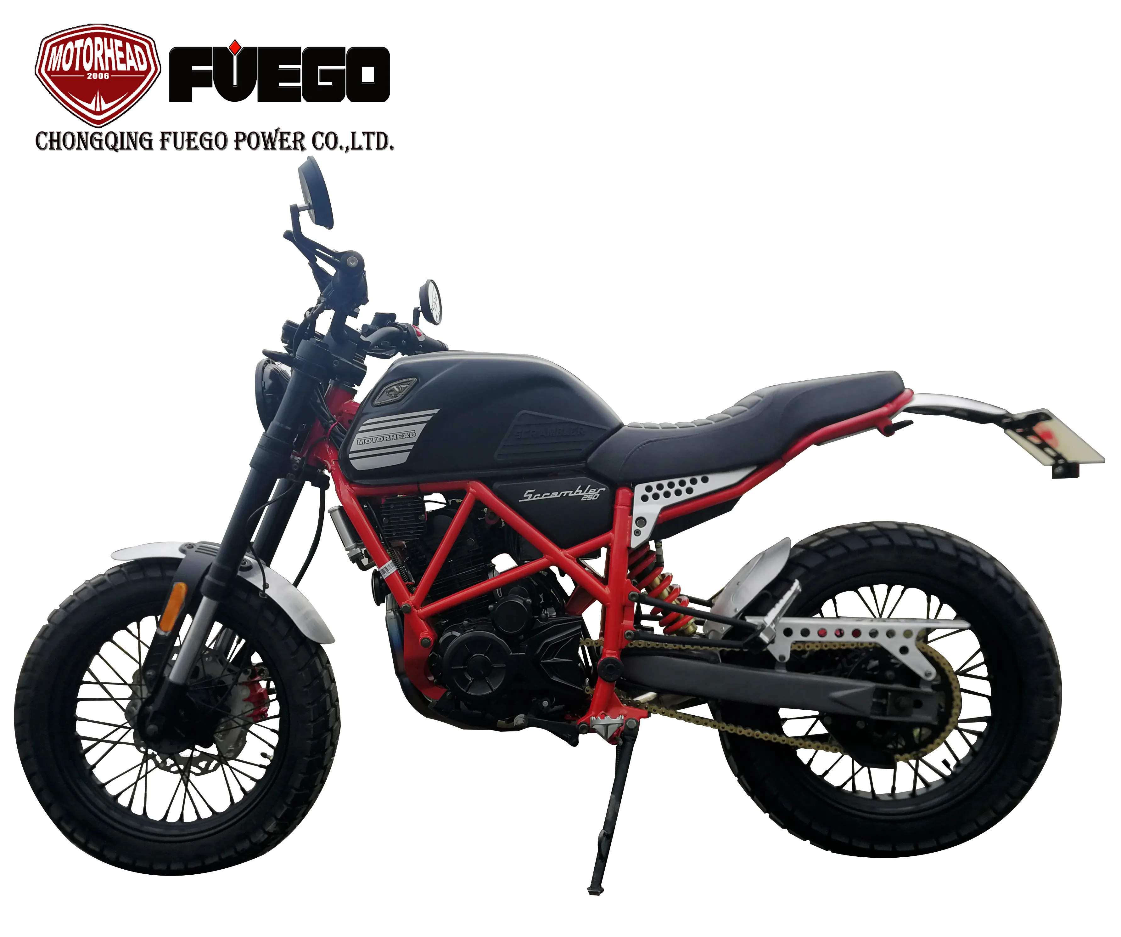 200cc 자동 오토바이 중국 250cc 300cc 오토바이 저렴한 판매, FUEGO 스크램블러 250