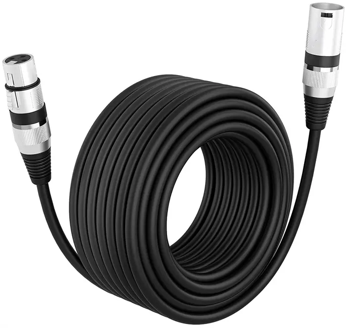 Cable de micrófono XLR de 3 pines, macho a hembra, color negro, Cable de Audio HIFI XLR, OEM personalizado, bajo ruido, interferencia Flexible