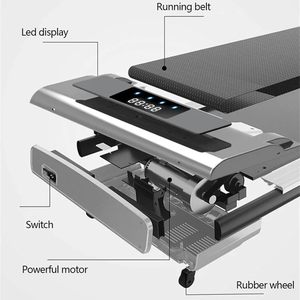 Daha büyük çalışma alanı altında masa/yatak koşu bandı 2 in 1 taşınabilir katlanabilir koşu bandı koşu bandı Mini ev için yürüyüş pedi - Product Image 5