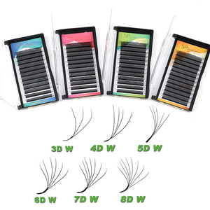 SP EYELASH L M C D Curl Korean Pbt Private Label Vendor Handmade Dark Matte YY 3D 4D 5D 6D W <strong>Lashes</strong> 0.07 Volume <strong>Lash</strong> Extension - Product Image 5