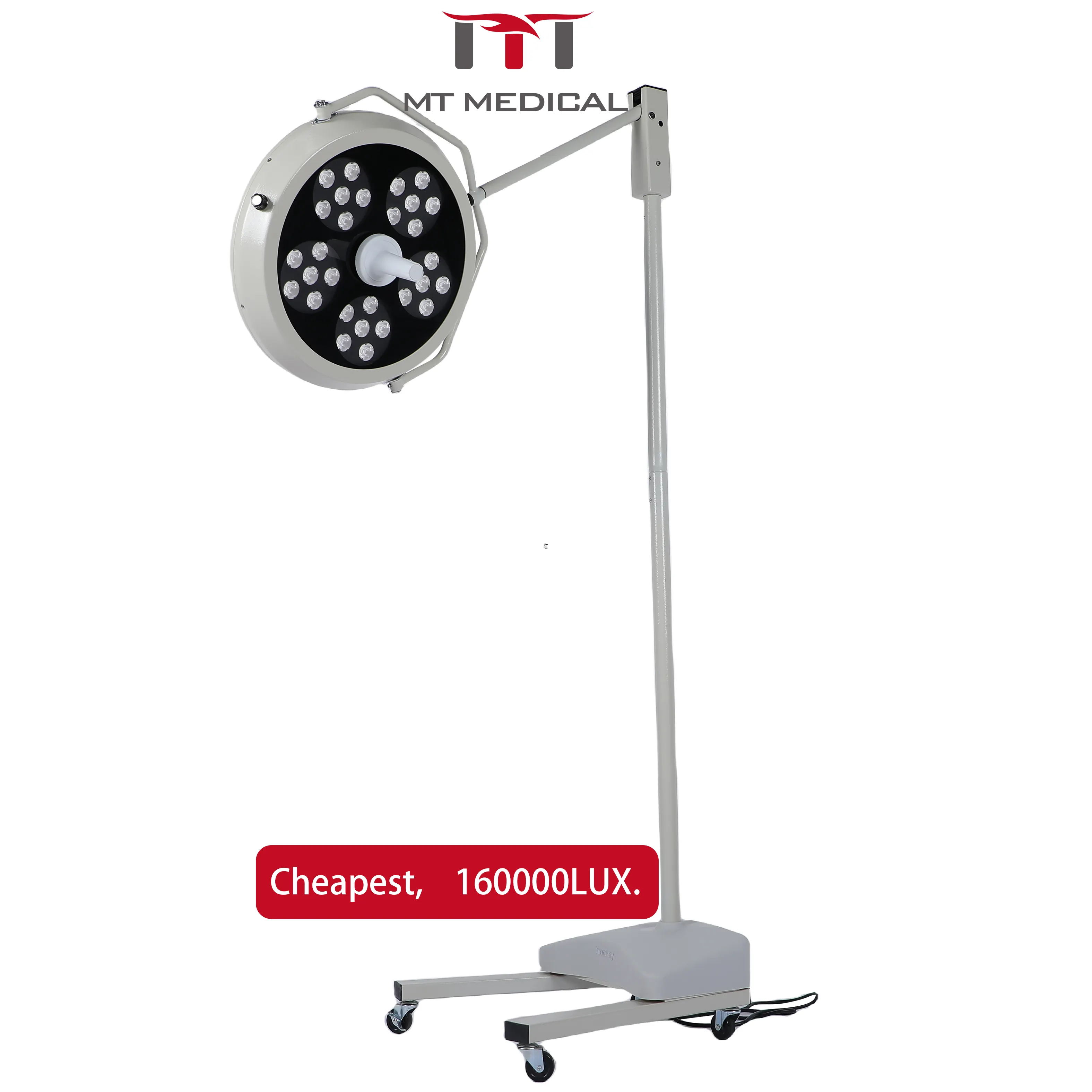 MT Medical LED Luz de operación quirúrgica Lámpara de operación sin sombras LED vertical para hospital veterinario
