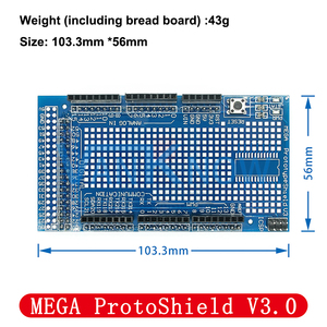 MEGA Proto Shield V3.0 Entwicklungs platine Mehrzweck-Prototyp-Erweiterungs karte mit Steck brett für MEGA2560