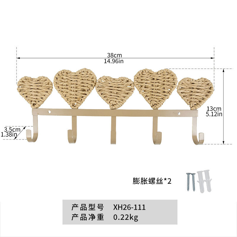 XH26-111 Gancho de pared de cuerda de papel con 2 tornillos