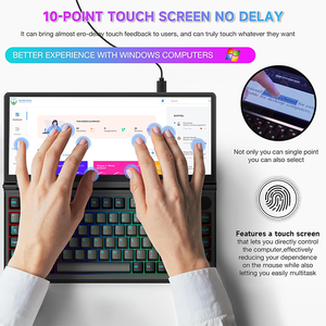 Kwumsy K3 Teclado mecánico para juegos con pantalla táctil Extensor de pantalla portátil de 13 pulgadas Teclado compacto plegable todo en uno - Product Image 2