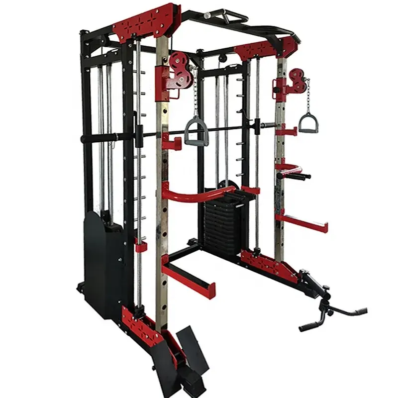 Máquina de entrenamiento multifuncional Smith & Cable Crossover para uso doméstico y en gimnasio