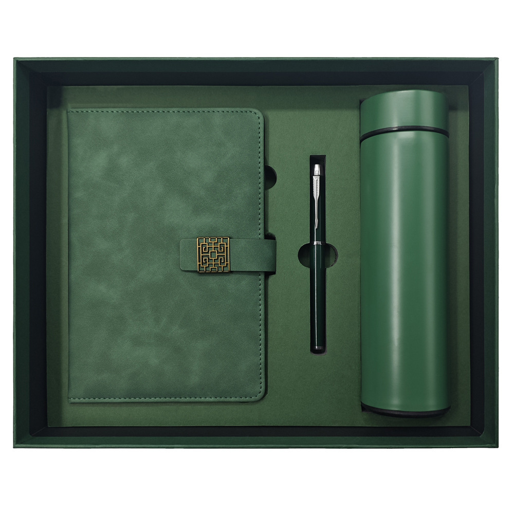 Stylo carnet vert