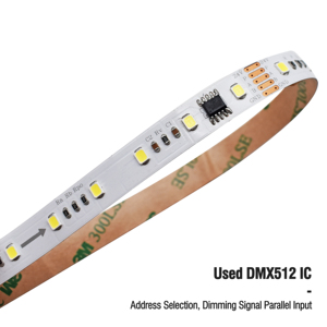 Tira de luz LED digital blanca DC24V DMX512 70leds SMD2835 UCS512 10 píxeles/M tira LED de píxeles tira LED de señal DMX512 - Product Image 6