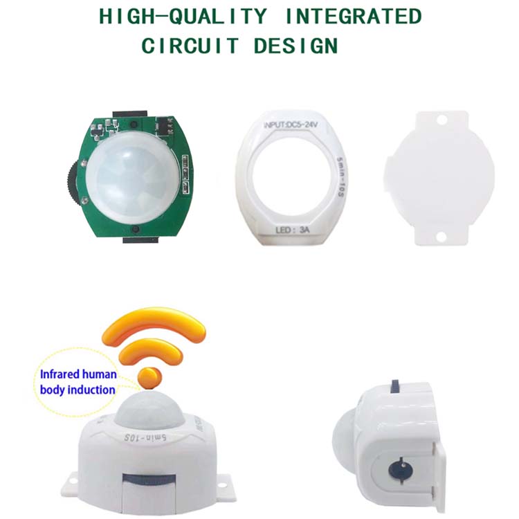 DC5V-12V Mini PIR Motion Sensor Switch for LED Lighting 2835 Led Strip Led Bar