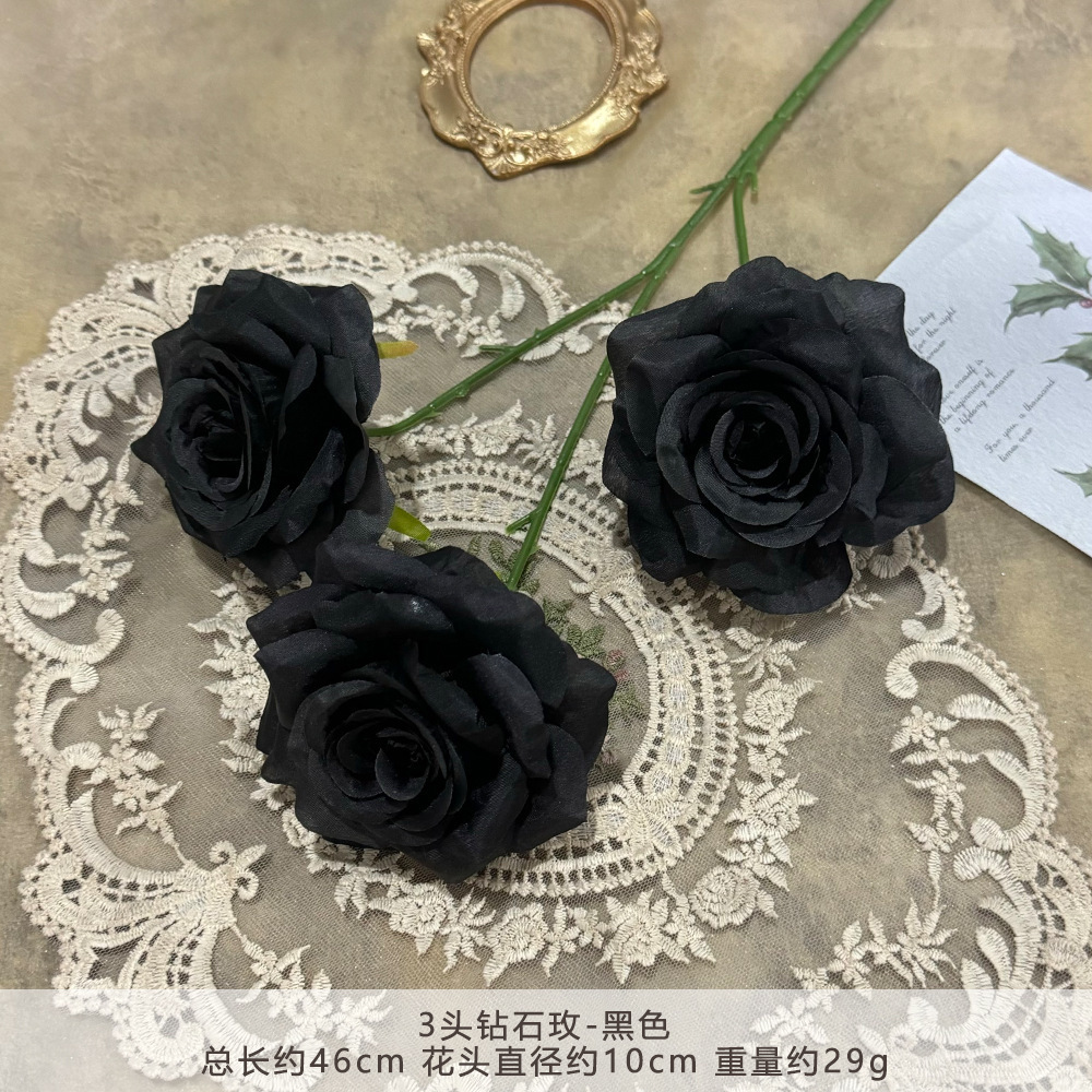 GZH-3-têtes Diamant Rose Noir