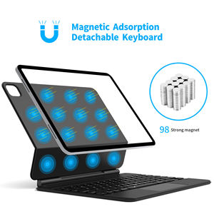 Keysco新ワイヤレスBTスマートトラックパッドキーボードiPad Air 5th Gen iPad Pro 11 12.9インチ磁気マジックキーボードメカニカル - Product Image 3