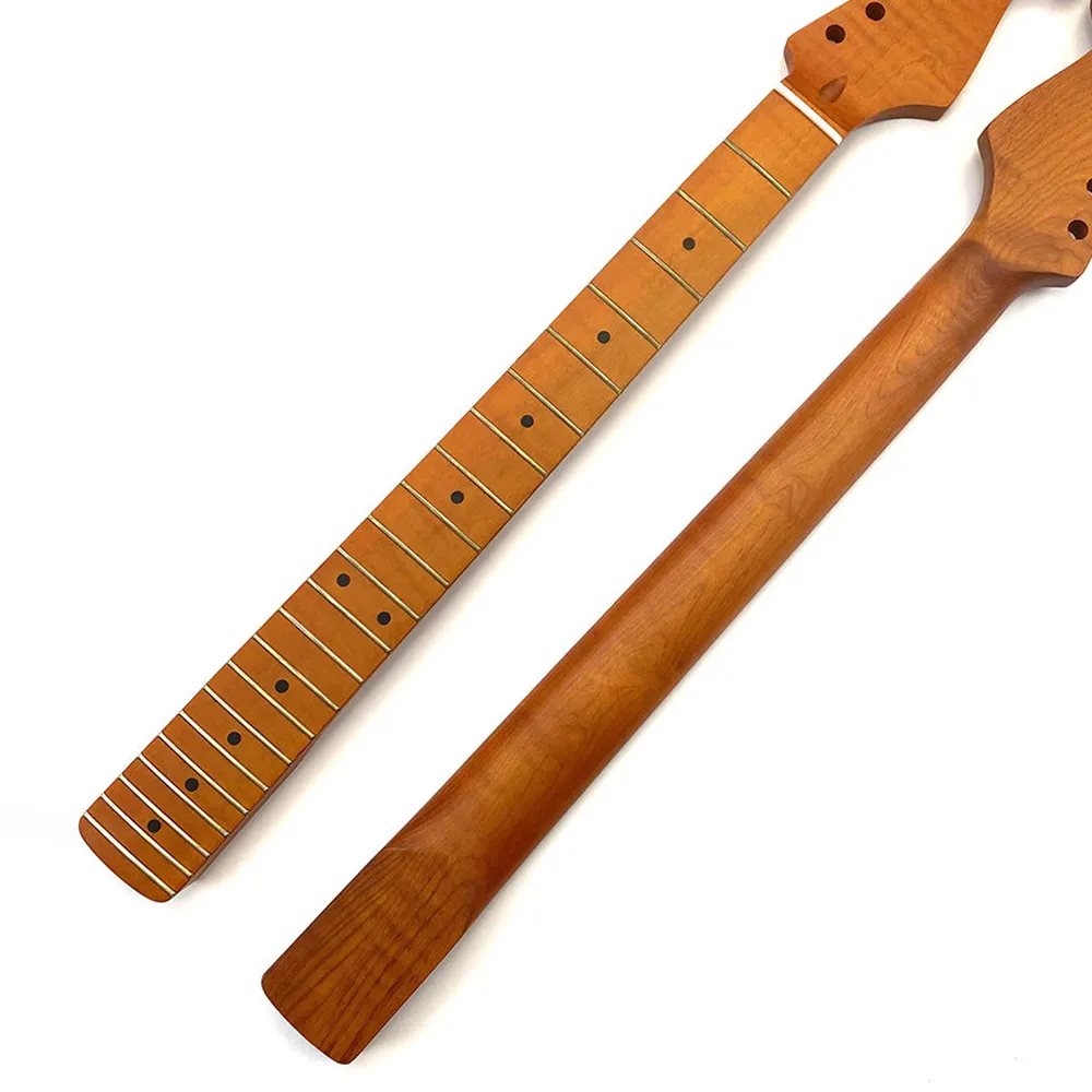 Yasen Custom Nitro Stain finished 22 fret roasted maple guitar neck per la sostituzione della chitarra elettrica ST