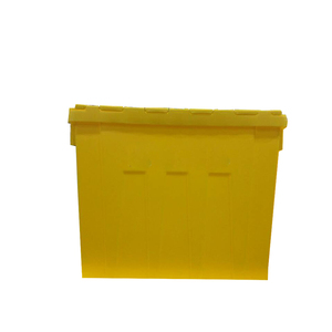 Caja de transporte de plástico HDPE, contenedor apilable europeo con tapa incorporada, 400x300x260mm - Product Image 3