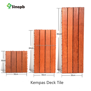 Toptan DIY birbirine bahçe döşeme kaplaması Burma tik IPE Kempas Merbau Cumaru ahşap plastik kompozit açık döşeme pürüzsüz