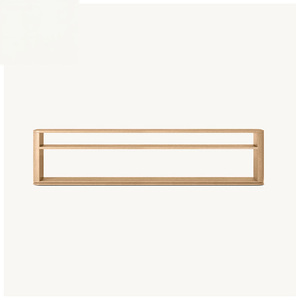 طاولة كونسول RH Ciro منخفضة، بتصميم خشبي فاتح مع رفين مفتوحين، طاولة عصرية للمدخل أو بجانب الأريكة للتخزين في غرفة المعيشة - Product Image 3