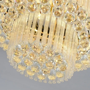 Lighting aydınlatma Modern siyah tavan lambası lobi salonu yuvarlak dikdörtgen Led K9 kristal tavan işık - Product Image 5