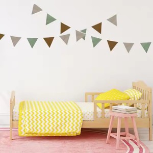 Banderas de tela de algodón banderín banderines decoración festiva banderas coloridas banderines triangulares lavables - Product Image 3