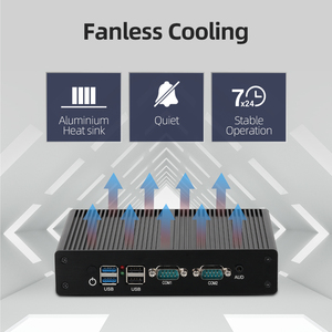 XCY Intel N100 мини-ПК 6 USB 2 HD 1 DP Dual Gigabit LAN RS485 COM безвентиляторный миниПК промышленный компьютер - Product Image 5