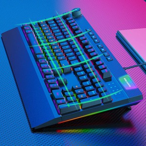 ESGAMING Custom Logo 104 Keys RGB Backlit Compact <strong>Keyboard</strong> Waterproof <strong>Computer</strong> Mechanical Gaming <strong>Keyboard</strong> with Wrist Rest - Product Image 3