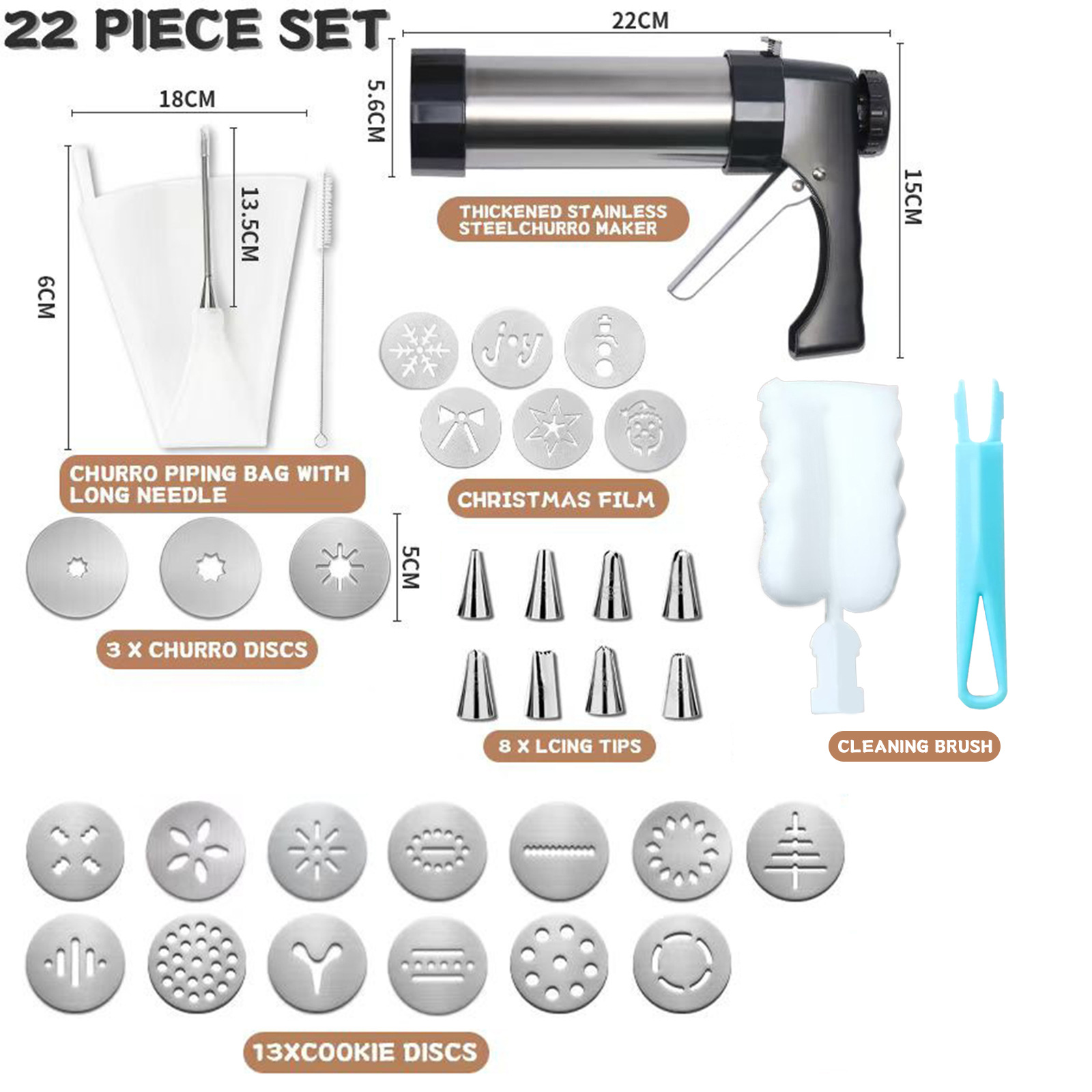 Brosse de nettoyage de Noël Jigo 22