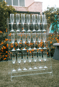 Tùy chỉnh trang trí đám cưới đứng trong suốt Champagne tường chủ rõ ràng <span class=keywords><strong>Acrylic</strong></span> Kệ rượu - Product Image 4