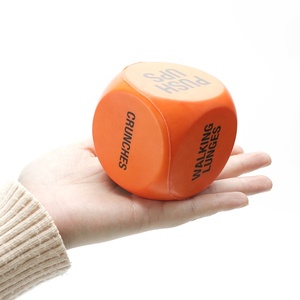 OEM ODM tùy chỉnh PU bọt yoga 6-Side DICE Trắng đa diện xúc xắc Hot Bán Thần Tài Cube chơi xúc xắc với từ Jumbo bọt bóng - Product Image 2