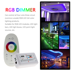 RGB <strong>Controller</strong> DC 12V 24V 18A 3-Channel <strong>LED</strong> <strong>PWM</strong> Signal <strong>Dimmer</strong> + <strong>RF</strong> 2.4G Full <strong>Touch</strong> Remote for ColDimmable <strong>LED</strong> for 5050 <strong>Led</strong> Strip - Product Image 6