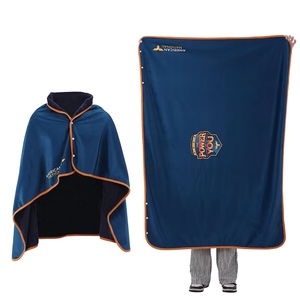 卸売デジタルプリント大人用ブランケットボタン付きフリースブランケットカスタムロゴ投げブランケット冬用 - Product Image 1