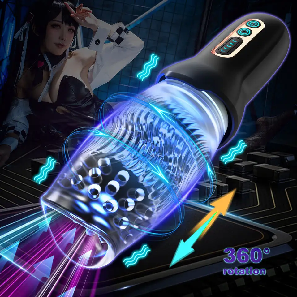 2024 New Arrivals Warrior Rotating Male Masturbator 3 in 1 Automatic Stroker Sucking Vibrating Male Masterbation Toys