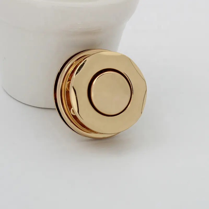 Nolvo World 30mm oro chiaro prezzo di fabbrica produttore fornitore serratura a pressione rotonda in metallo per borsa