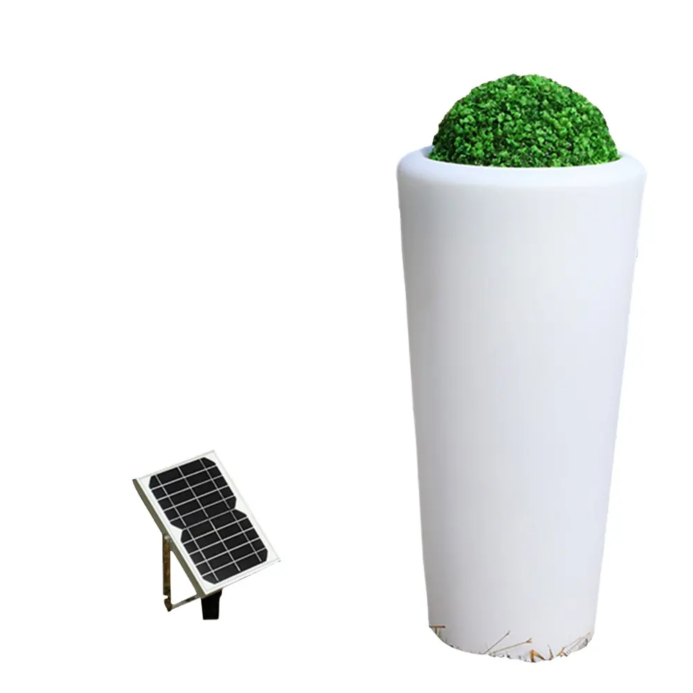 Mini lámpara solar LED impermeable para maceta, Luz Portátil para jardín con color de emisión RGB para decoración de bodas