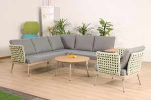 داروين الروطان تصميم عصري جديد دائم مجموعة محادثة أريكة مقطعية صالة حديقة فندق على شكل حرف L - Product Image 2