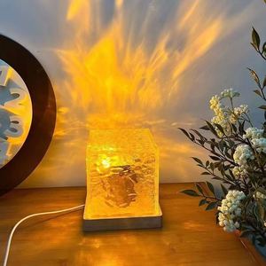 Hot Sale Crystal Desktop Dekorative 16 Farben Nachttisch lampe Rotierende Wasser Welligkeit Party Beleuchtung Nachtlichter