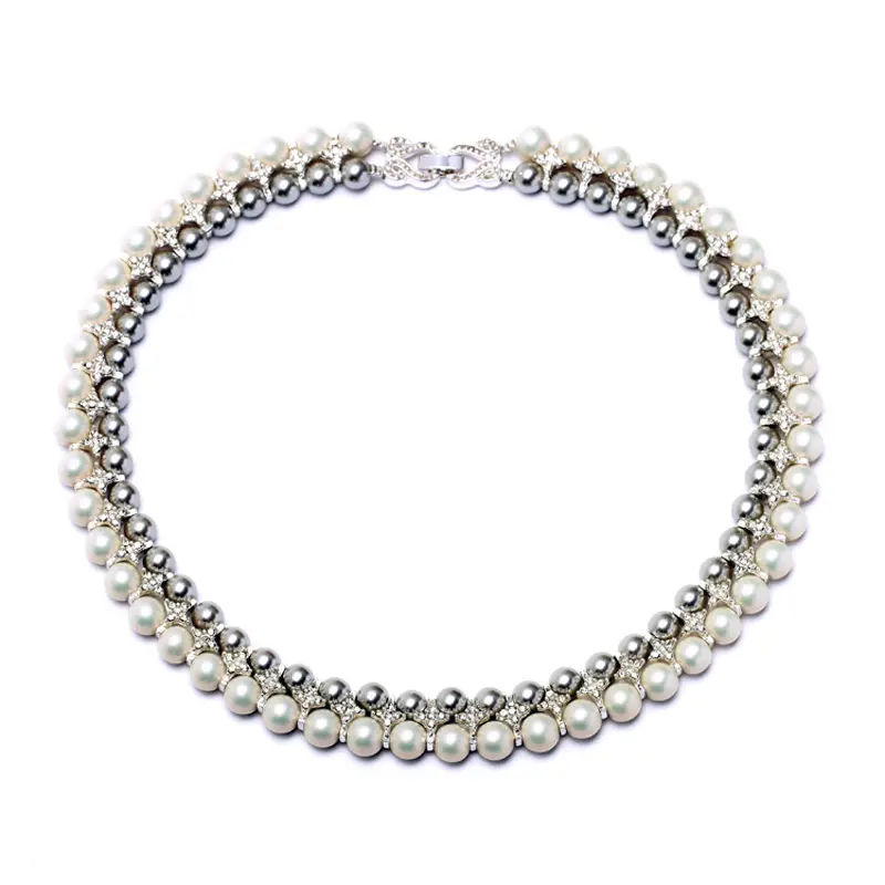 LWN41208-Conjunto de colgante de perlas, collar de joyería de lujo, sencillo, barroco, madre de múltiples colores, conjunto corto