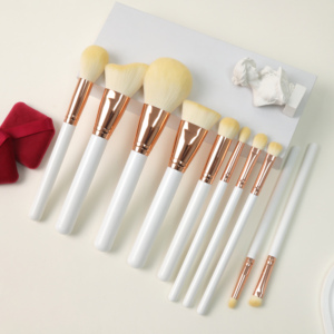 EMF Sang Trọng 10Pcs Trang Điểm Bàn Chải Thiết Lập Chuyên Nghiệp Mềm Vegan Gỗ Xử Lý Chất Lượng Cao Rose Gold Nhãn Hiệu Riêng Trang Điểm Bàn Chải - Product Image 2