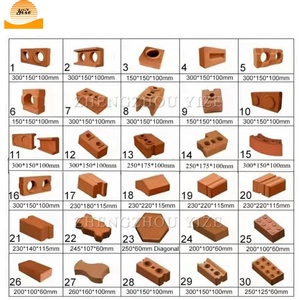 Manuel birbirine kırmızı kil çamur tuğla blok yapma makinesi toprak kil tuğla blok yapma makinesi - Product Image 6