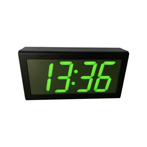 4 "4 cifre verde LED rete WiFi orologio, custodia <span class=keywords><strong>in</strong></span> plastica nera, doppia faccia