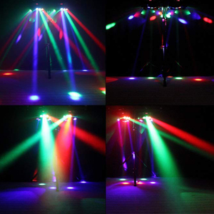 U'King Mini 9 kafa kuş sallayarak kafa sahne etkisi ışık RGB Led DMX512 ve ses aktif Led sahne ışıkları - Product Image 2